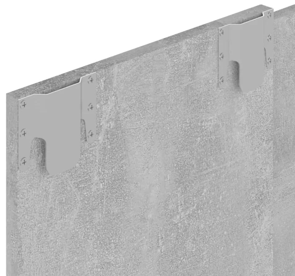 Comoda TV de perete, gri beton, 120x23,5x90 cm, PAL 1, Gri beton