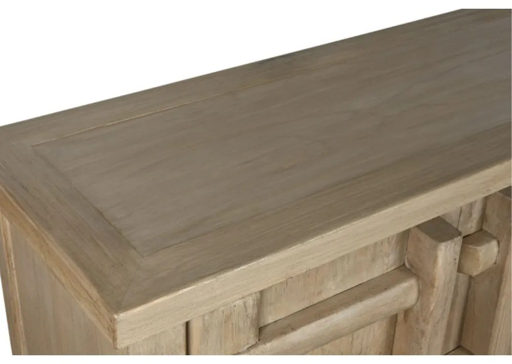 Bufet din lemn masiv reciclat, sculptat manual, Ervino