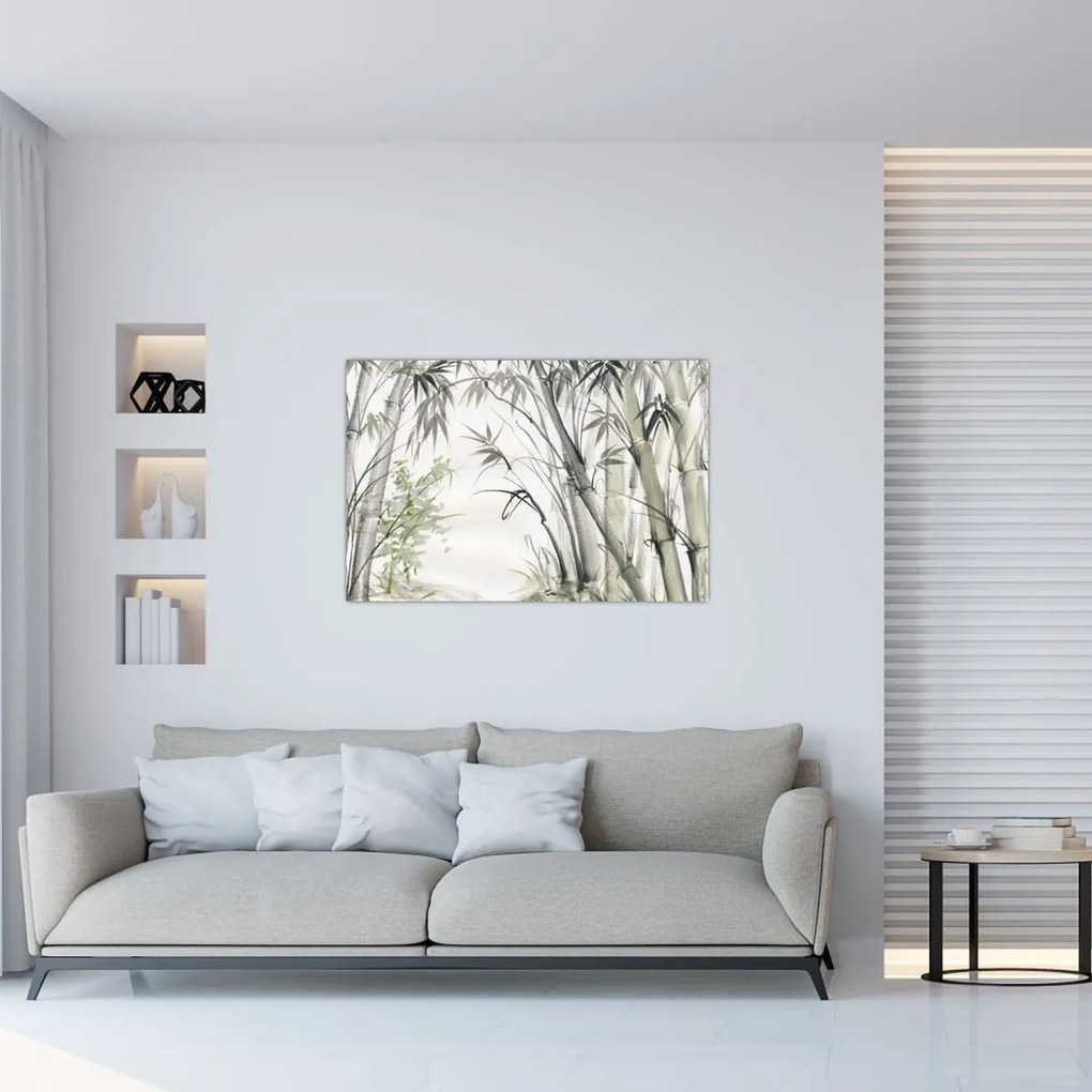 Tablou - Bambuși,desen (90x60 cm)