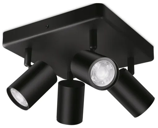 Spot LED RGBW dimabil IMAGEO 4xGU10/4,9W/230V negru Wi-Fi WiZ