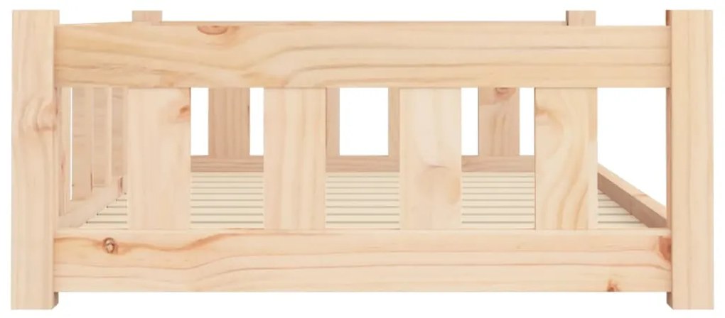 Pat pentru caini, 95,5x65,5x28 cm, lemn masiv de pin Maro