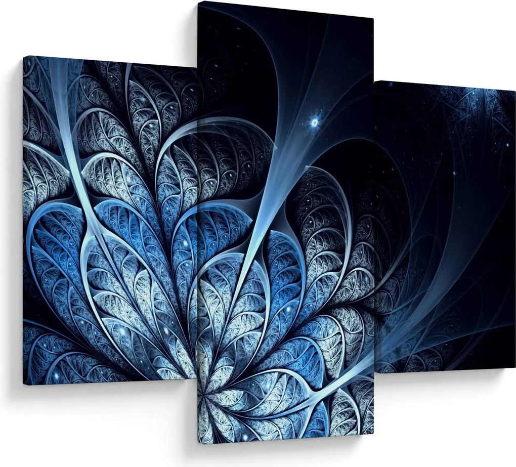 Tablou - Floare albastru închis (90x60 cm)