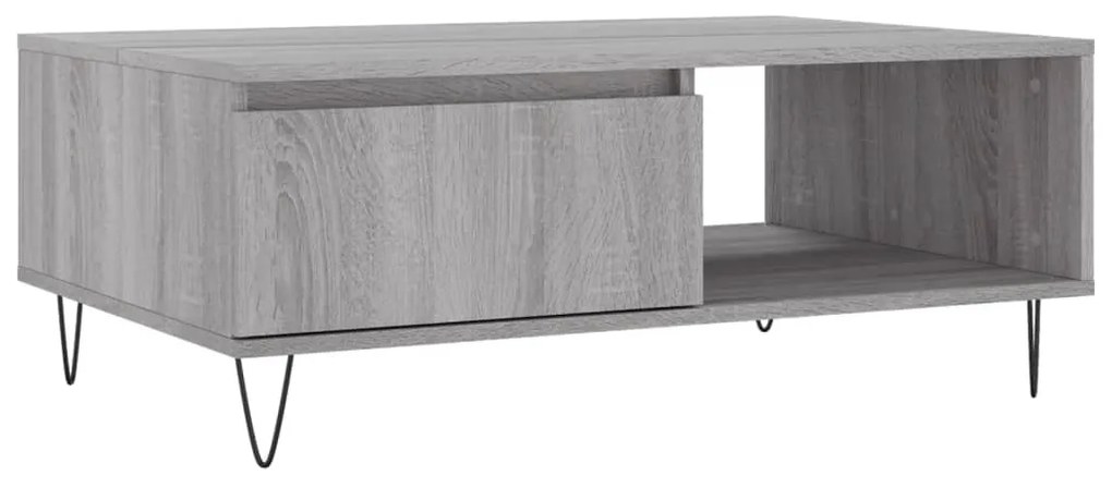 vidaXL Masă de cafea, gri sonoma, 90x60x35 cm, lemn compozit