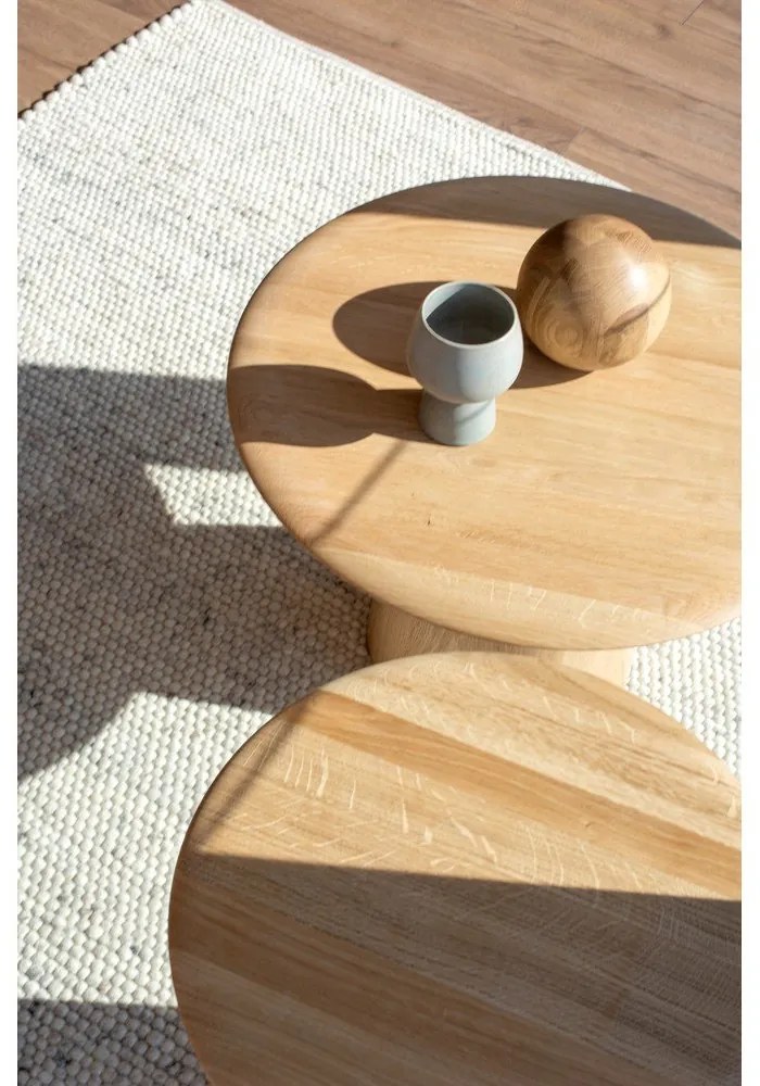 Măsuță auxiliară rotundă din lemn de stejar ø 40 cm Mushroom – Gazzda