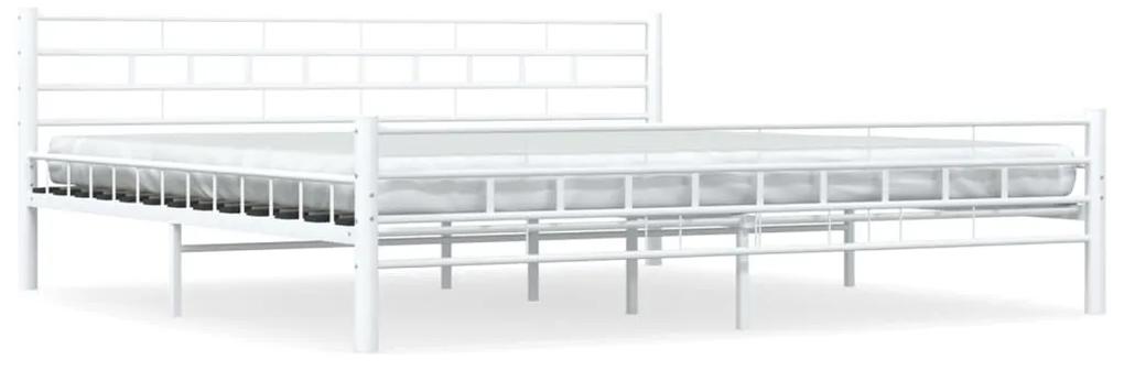 285300 vidaXL Cadru de pat, alb, 180 x 200 cm, metal