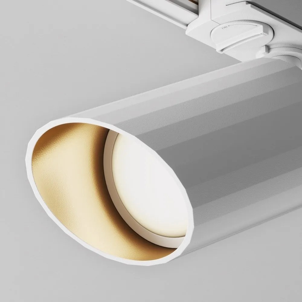 Spot, accesoriu pentru sinele monofazate Unity, Lipari alb, auriu mat
