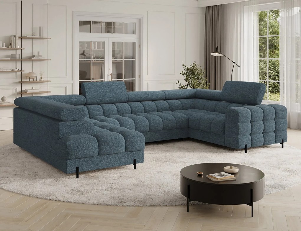 Colțar lemn masiv Formă U Extensibil Factory 346x205cm Personalizabil - Jaffray 40, Dreapta