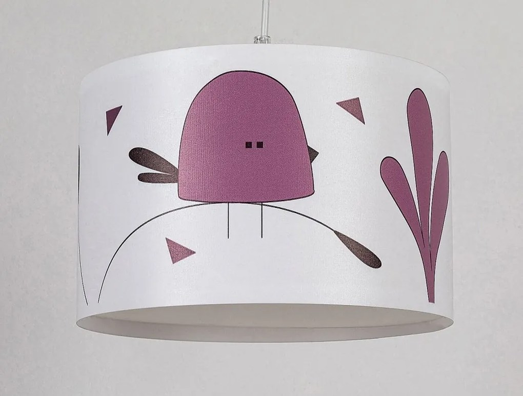 Lustra camera copii motiv pasare mov Fowly