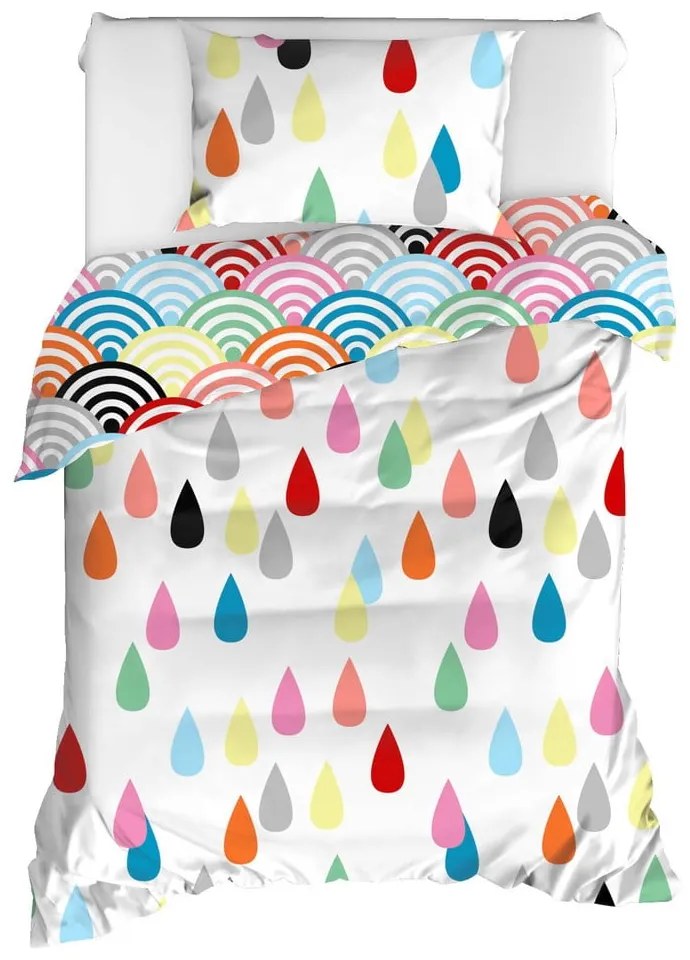 Lenjerie de pat din bumbac ranforce pentru pat de 1 persoană Mijolnir Vendula Mix, 140 x 200 cm