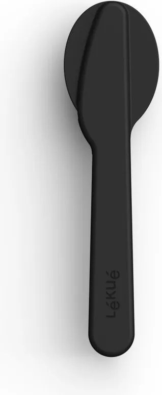 Set de tacâmuri de călătorie negru/argintiu din oțel inoxidabil 3 buc. To Go – Lékué