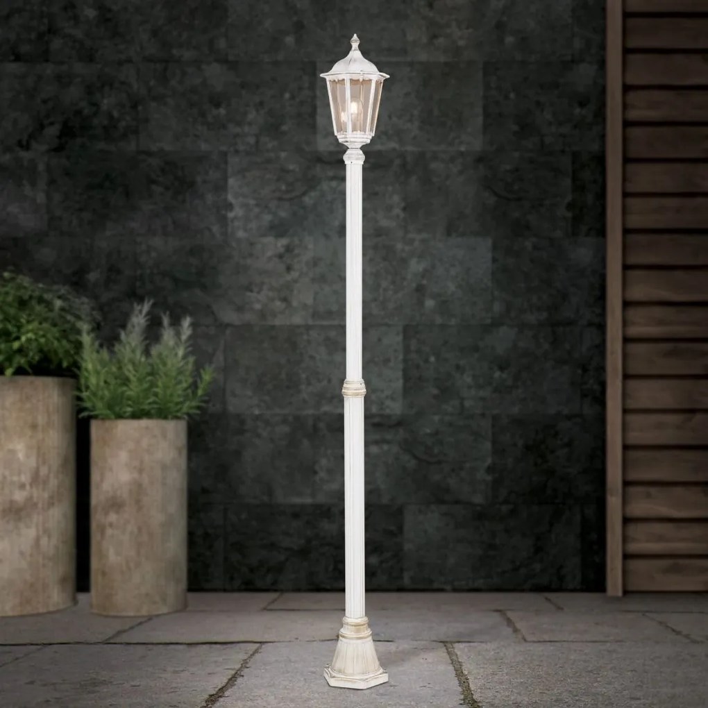 Stalp exterior stil clasic IP43 H195 Puchberg AL 11K/82506 weiß-gold/rauch OR