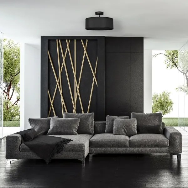 Lustră pe tijă ALBA 3xE27/15W/230V neagră