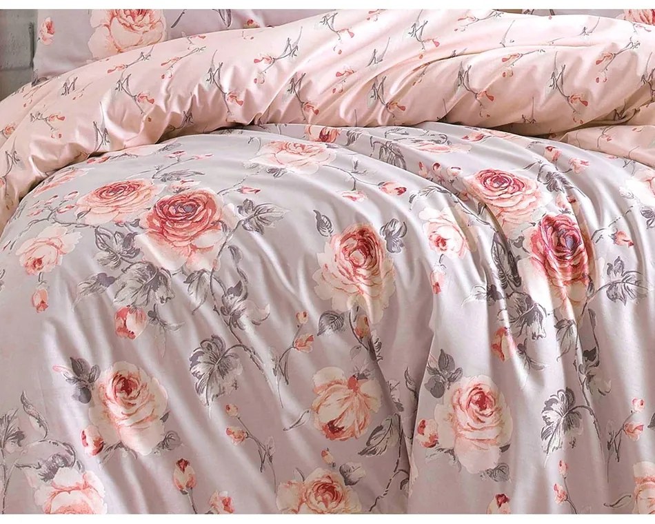 BedTex Lenjerie de pat din bumbac Maison roz , 220x 200 cm, 2 buc 70 x 90 cm