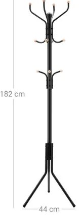 Cuier de podea LINEA, negru