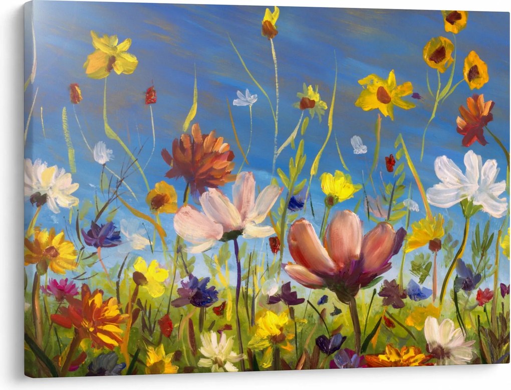 Tablou cu luncă înflorită (70x50 cm)