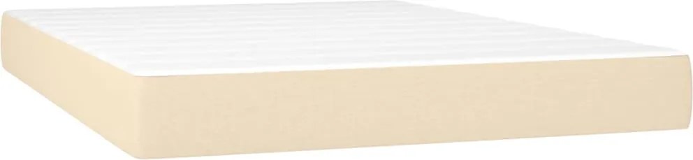 vidaXL Saltea cu arcuri buzunar, fermitate medie, crem, 140x190x20 cm, textil