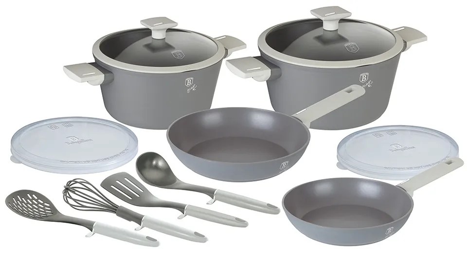 RESIGILAT - Set oale si tigai marmorate 12 piese Aspen Collection Berlinger Haus BH 7077