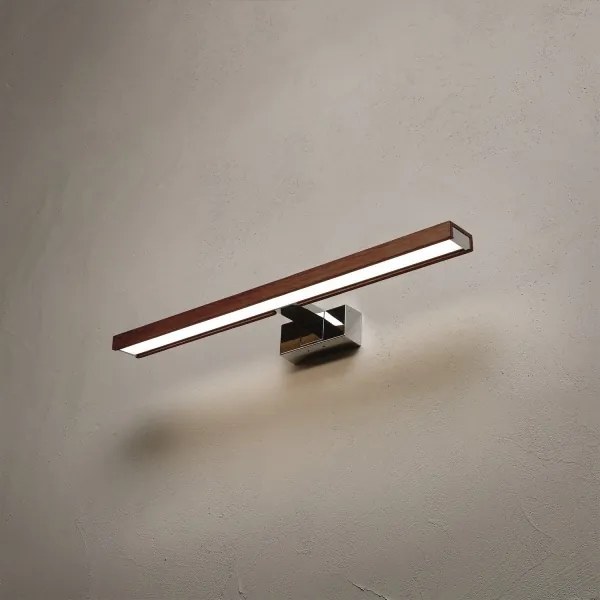 Brilagi-LED Iluminare pentru oglindă de baie 3în1 WOODY MIRROR LED/12W/230V IP44 crom/stejar/cireș