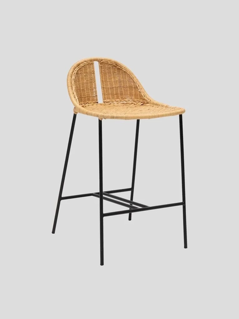 Scaun de bar, din rattan, Bermuda