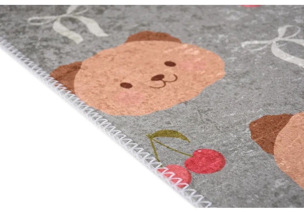 Covor pentru copii gri-maro lavabil 160x230 cm Cute Teddies – Vitaus