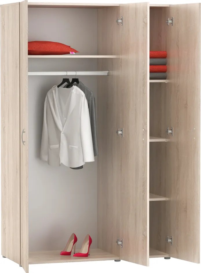 Dulap, cu trei uşi, stejar sonoma, RAMSA 3