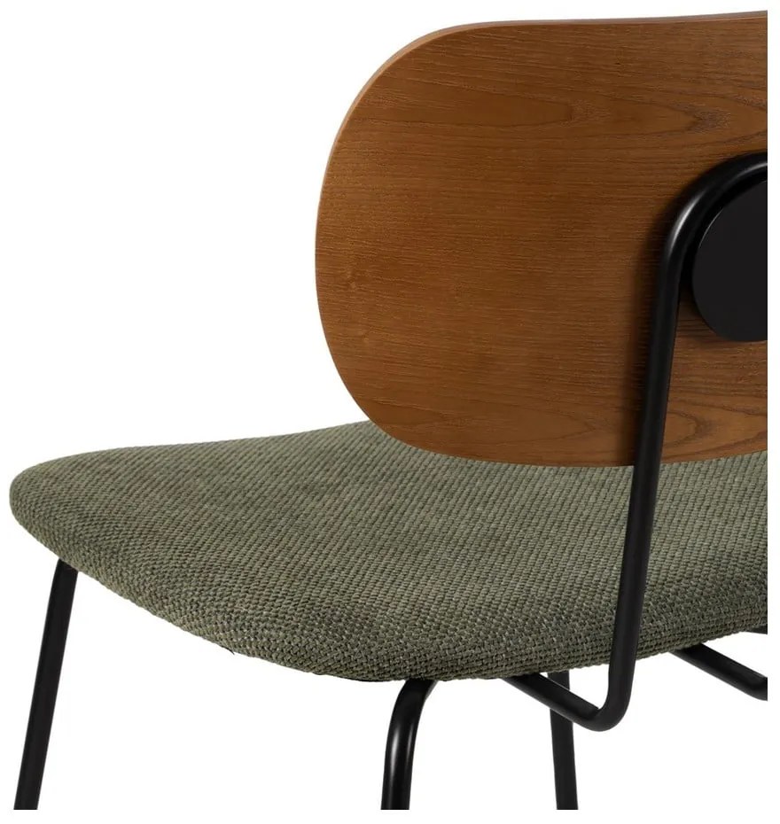 Scaune de dining verde/maro 4 buc. Cleo – Ixia