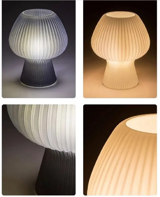 Veioza/Lampa de masa decorativa, Vinelle alb