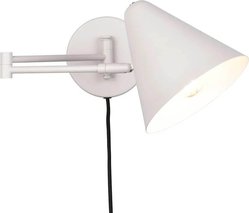 Aplică de perete fildeș cu structură flexibilă cu alimentare la priză ø 15 cm Cosima – Trio