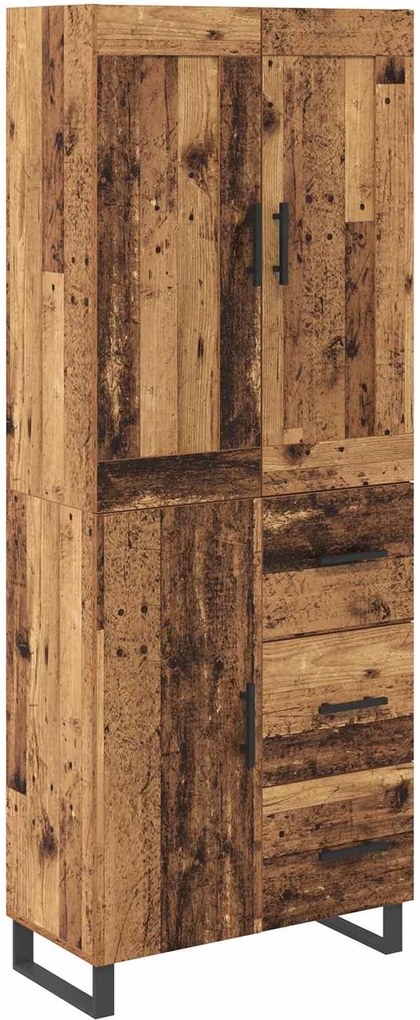 vidaXL Bufet cu sertar Lemn vechi 69,5 x 34 x 180 cm Lemn compozit