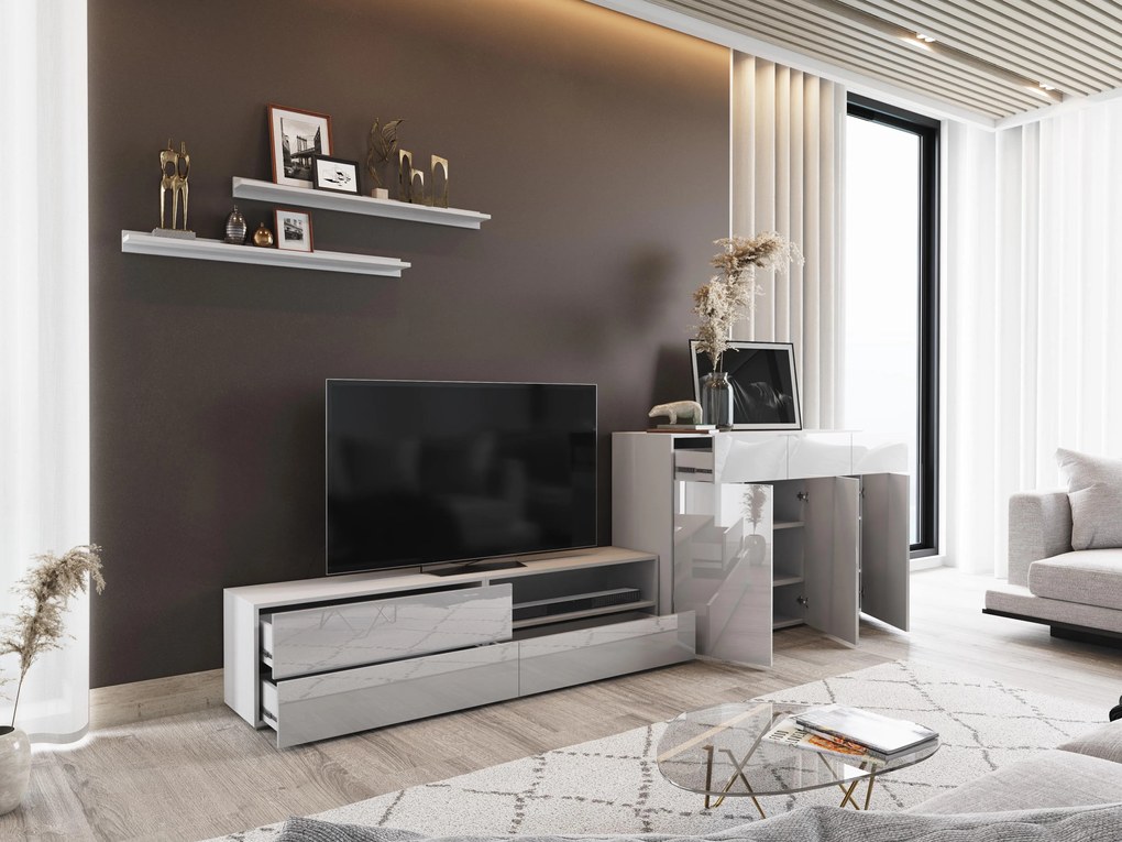 Mobilier living Berny 53 (alb + Alb lucios). 1087168