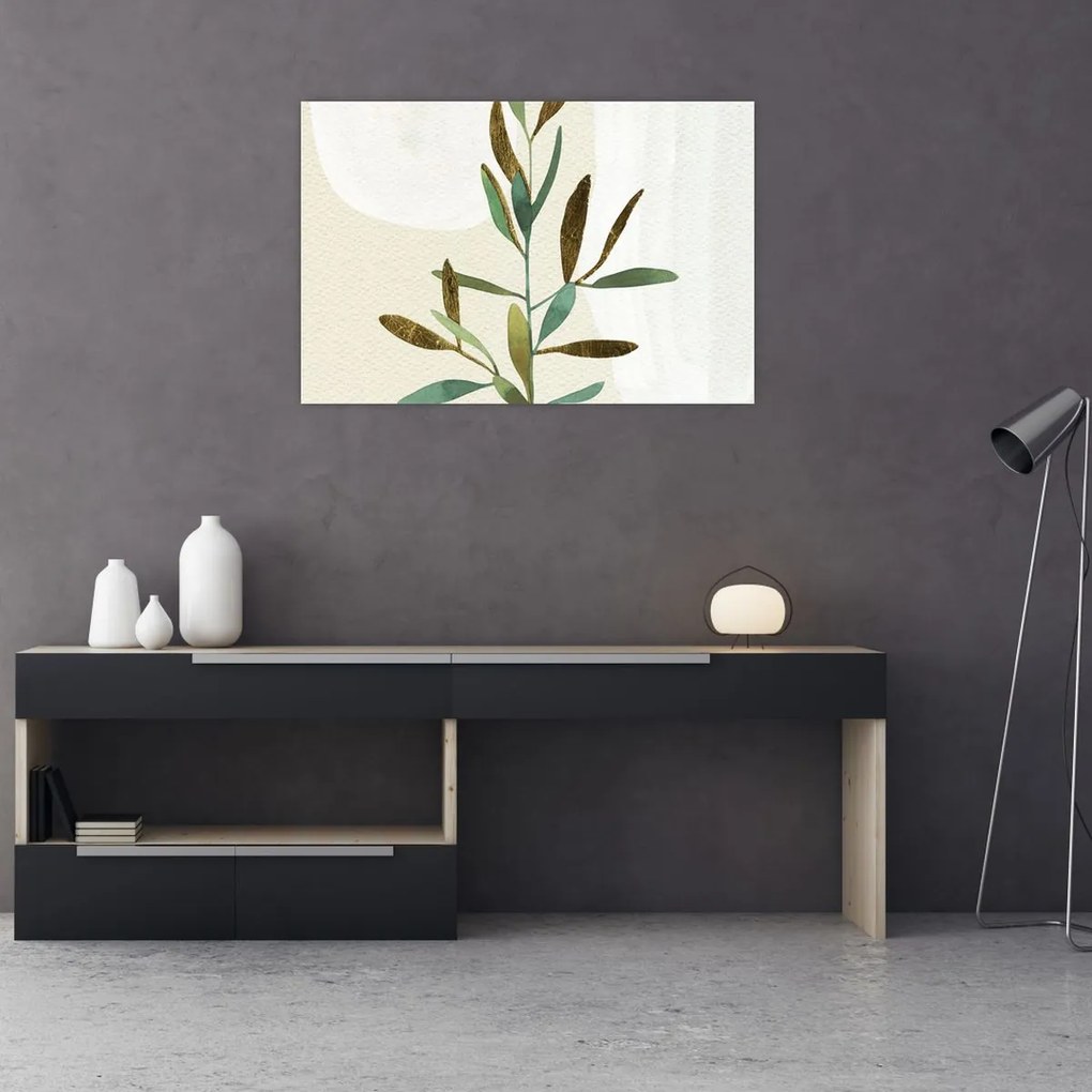 Tablou - Acuarelă ramură N⁰2 (90x60 cm)
