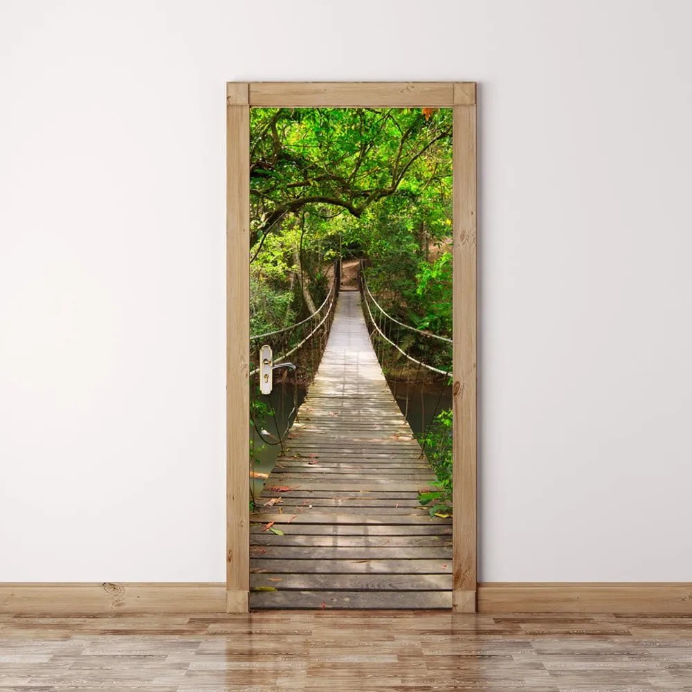 Autocolant adeziv pentru ușă Ambiance Suspension Bridge, 83 x 204 cm