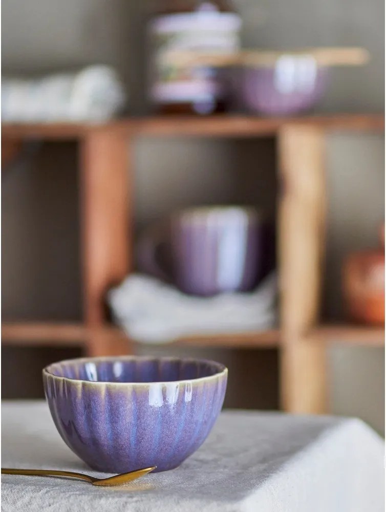 Bol mic violet din gresie 400 ml Latina – Bloomingville
