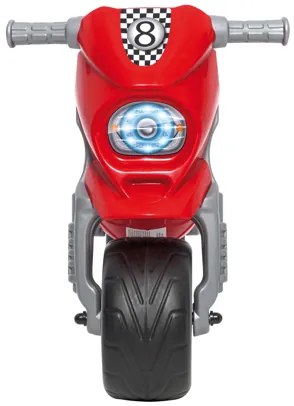 Motocicleta copii cu doua roti fara pedale Cross 8 motor, rosu