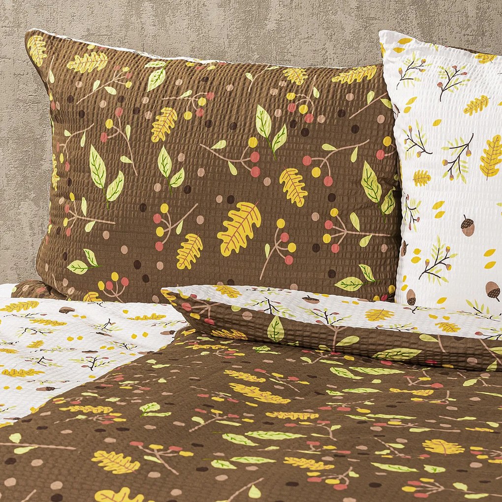 Lenjerie de pat bumbac creponat 4Home Toamnă, 140 x 220 cm, 70 x 90 cm