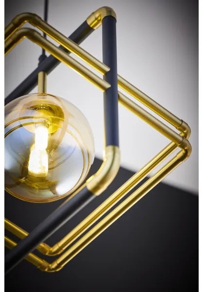 Lustră pe cablu Jupiter 2025 FIORI 1xG9/10W/230V negru/auriu/bej