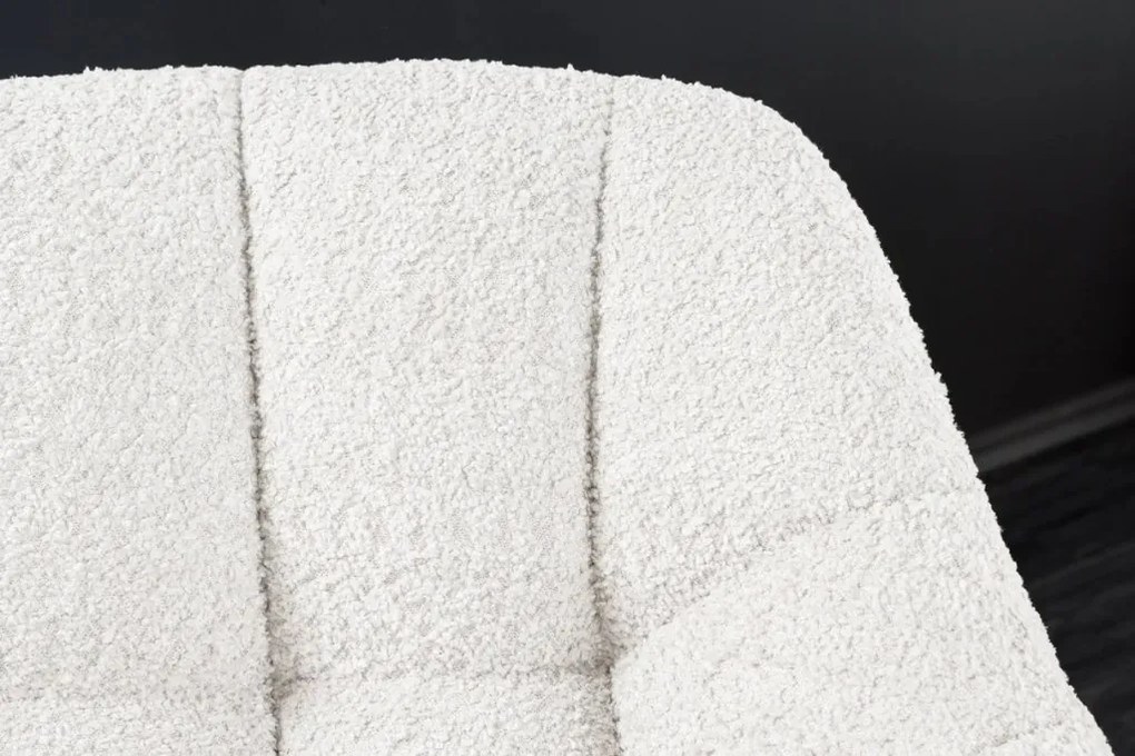 Set 2 scaune pivotante Papillon, boucle alb