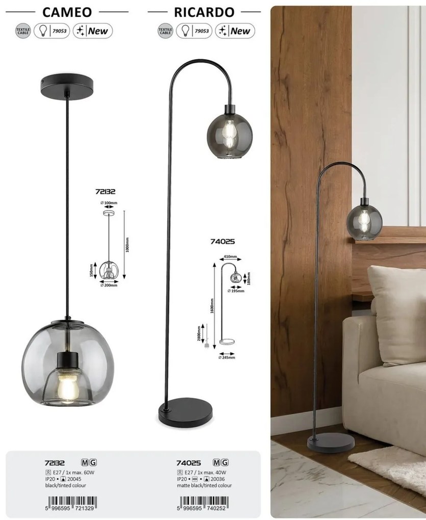 Lampadar, Lampa de podea design modern Ricardo