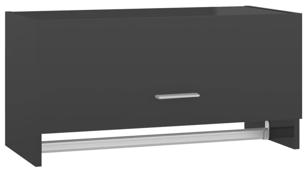 808250 vidaXL Șifonier, gri extralucios, 70x32,5x35 cm, PAL