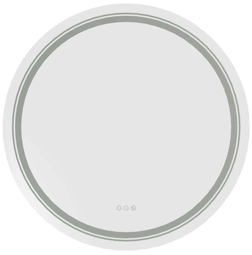 Oglinda pentru baie Dover 80 cm argintie