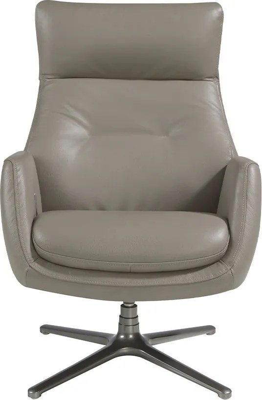 Fotoliu pivotant, rabatabil tapitat cu piele George