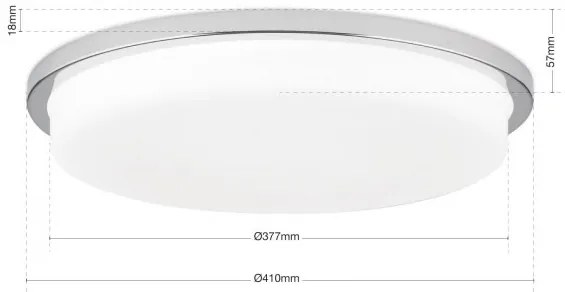 Plafoniera LED moderna LEROX 40cm crom