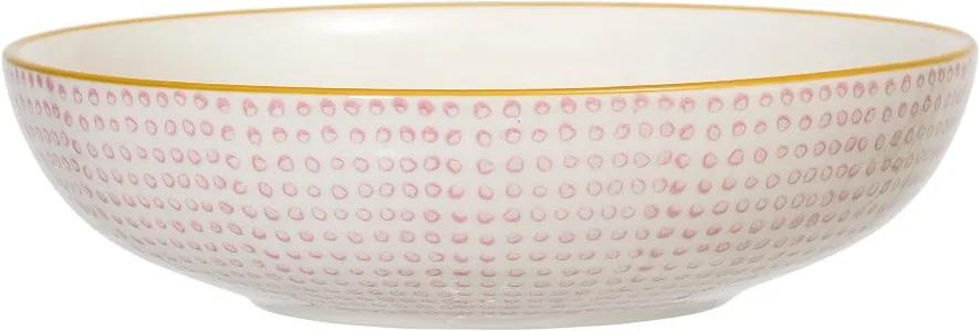 Bol din ceramică Bloomingville, roz - alb