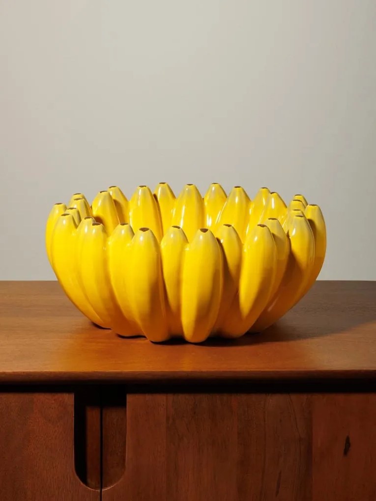 Bol galben de fructe, fructiera, D35cm Banana