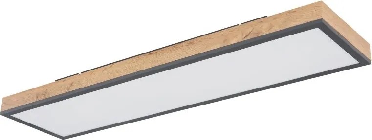 Plafoniera LED CCT cu aspect lemn design dreptunghiular DORO