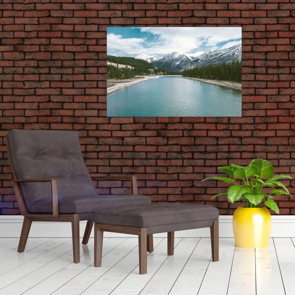 Tablou cu peisaj montan (90x60 cm)