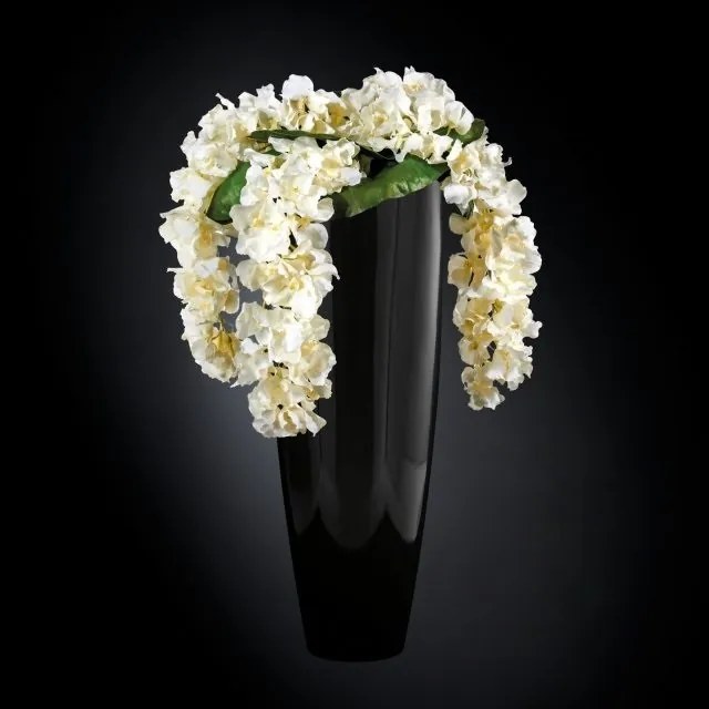 Aranjament floral design LUX, OSLO IN SHINY VASE, negru 130cm 1141245.96