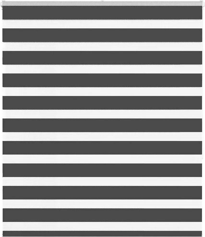 vidaXL Jaluzea tip zebra neagră lățime țesătură 125,9 cm poliester