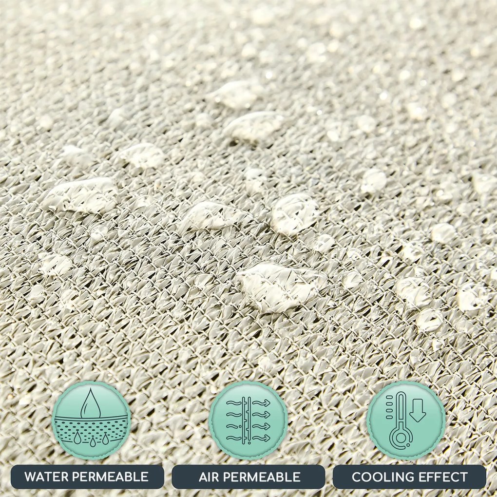 Parasolar cu unghiuri drepte, 3x5 m, cu inele de fixare, poliester, respirabil