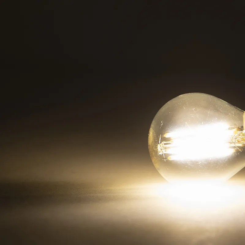 Set de 5 becuri LED cu filament E14 reglabile P45 5W 470lm 2700K